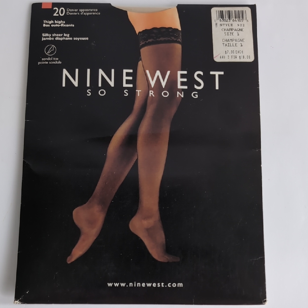Nine West Sheer Thigh Highs Champagne Size 1 Hosiery So Strong
